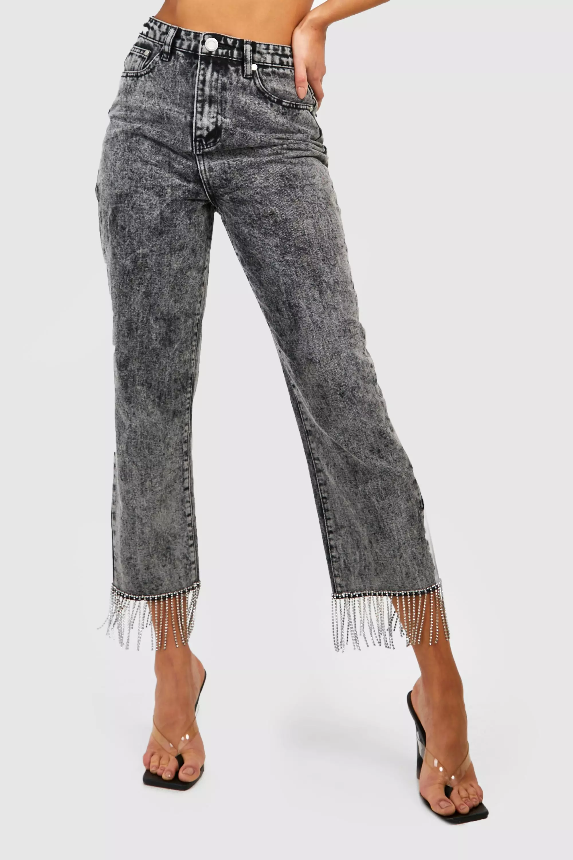 Fringe high waisted store jeans